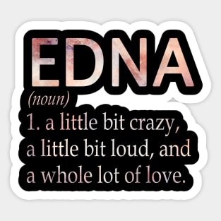 Edna Girl Name Definition Sticker